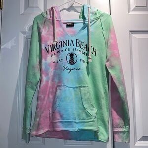 “Always Summer” (VA Beach) Tie-dye Hoodie